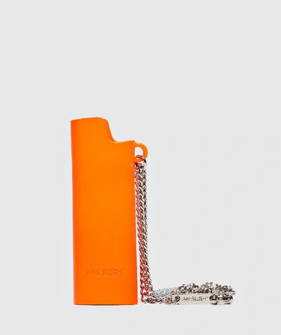 Shop Ambush Lighter Case Necklace In Orange