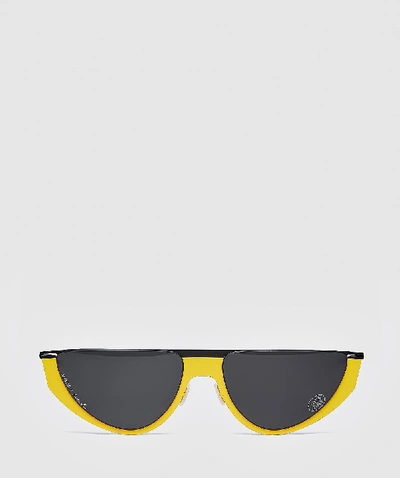 Shop Mykita X Martine Rose Selina Sunglasses In Black/yellow