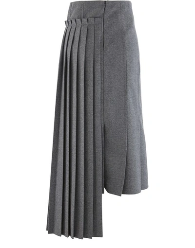 Shop Marni Pleated Skirt In Inox