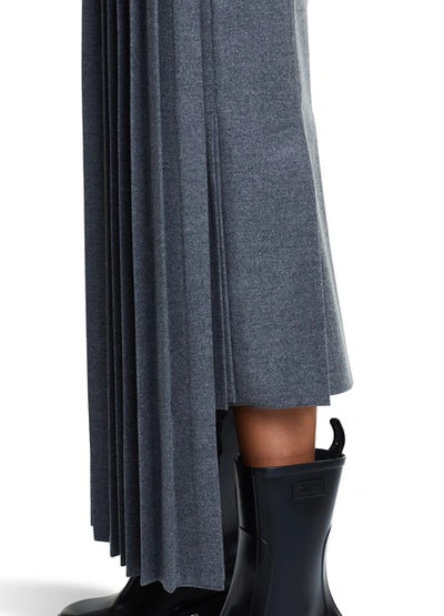 Shop Marni Pleated Skirt In Inox