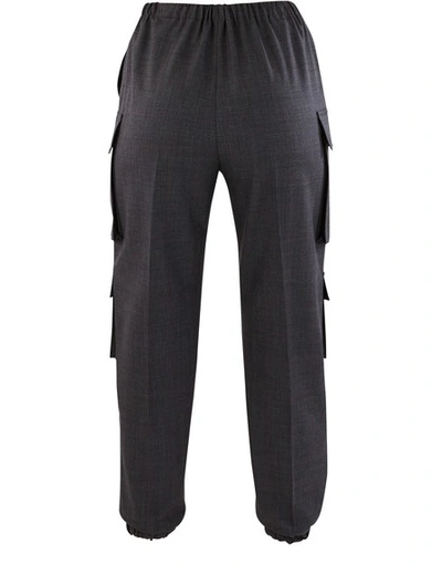 Shop Prada Cargo Trousers In Grey