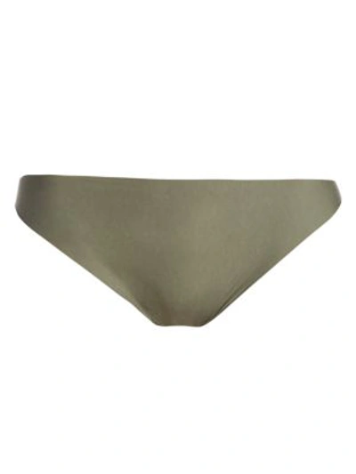 Shop Commando Butter Mid-rise Thong In Olive