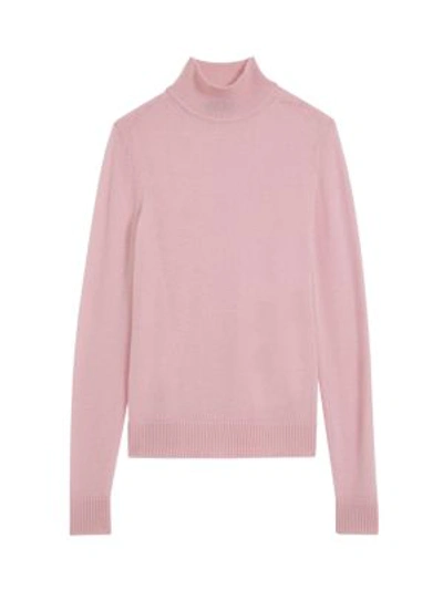 Shop Theory Basic Cashmere Turtleneck In Pale Pink