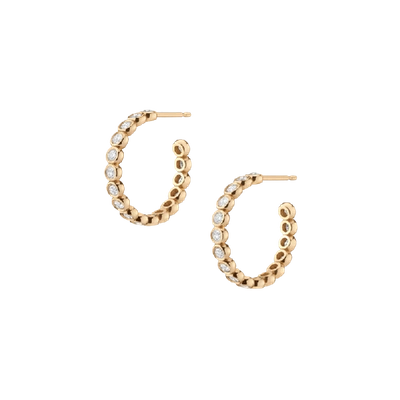 Shop Aurate Diamond Eternity Hoop Earrings In Gold