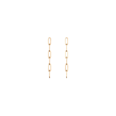 Shop Aurate Sway Medium Chain Earrings Short In Gold