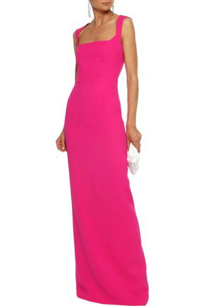 Shop Antonio Berardi Cutout Bow-embellished Cady Gown In Pink