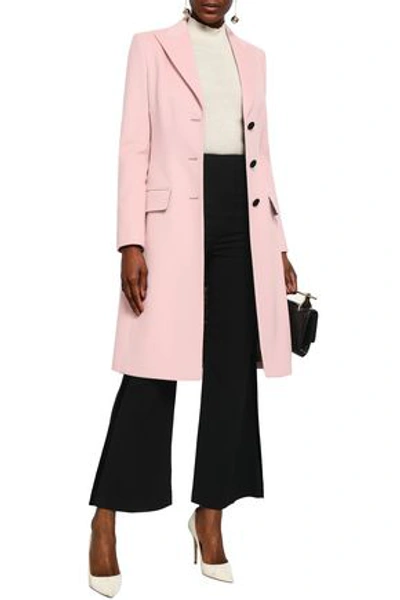 Shop Dolce & Gabbana Wool-felt Coat In Baby Pink