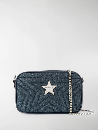 Shop Stella Mccartney Star Glitter Cross-body Bag In Blue
