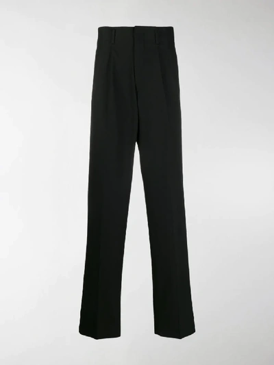 Shop Dolce & Gabbana Side Band Loose-fit Trousers In Black