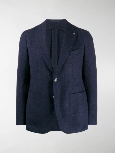 Shop Tagliatore Slim-fit Blazer In Blue