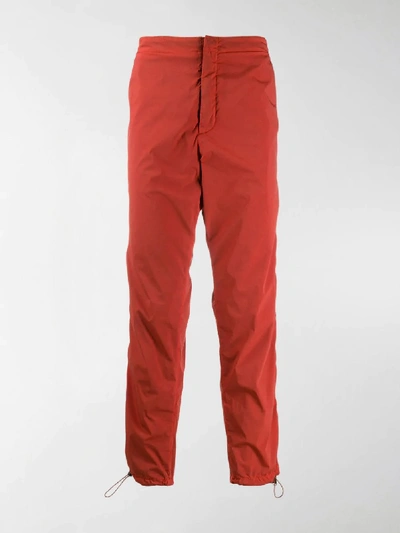 Shop Heron Preston Side Zipped Trousers In Red