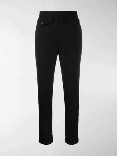 Shop Chloé High-rise Skinny Trousers In Black