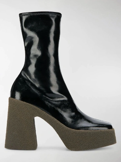 Shop Stella Mccartney Platform Ankle Boots In Black