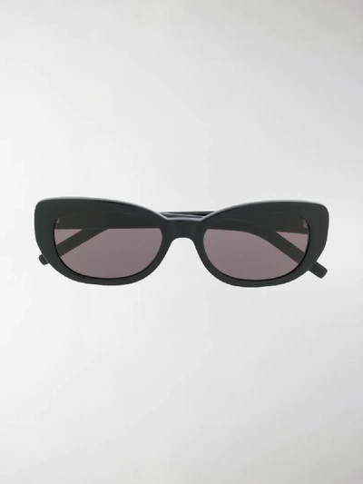 Shop Saint Laurent Oversized 316 Sunglasses In Black