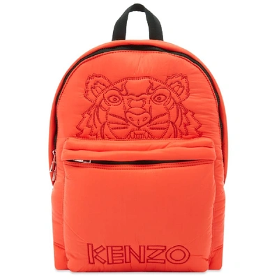 Shop Kenzo Tiger Embroidered Nylon Backpack In Red