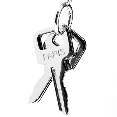 Shop A.p.c. Padlock Key Chain In Silver