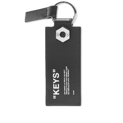 Shop Off-white "quote" Key Holder In Black
