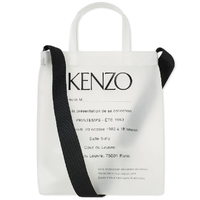 Shop Kenzo Pvc Show Invite Tote Bag In White