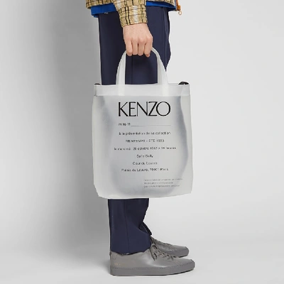 Shop Kenzo Pvc Show Invite Tote Bag In White