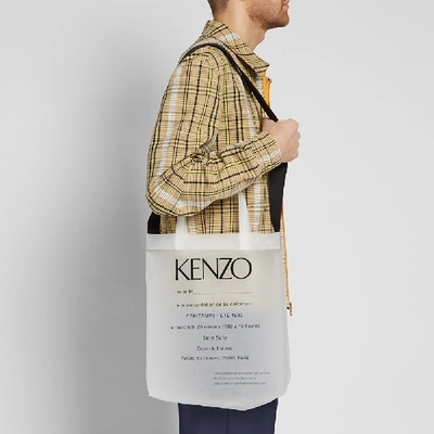 Shop Kenzo Pvc Show Invite Tote Bag In White