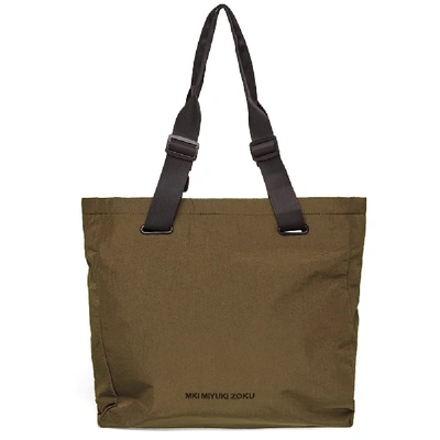 Shop Mki Nylon Tote Bag In Green