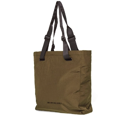 Shop Mki Nylon Tote Bag In Green