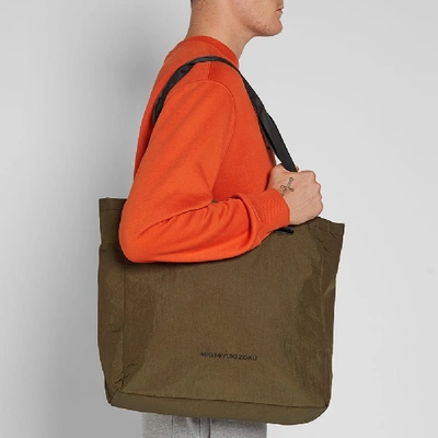 Shop Mki Nylon Tote Bag In Green