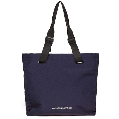 Shop Mki Nylon Tote Bag In Blue