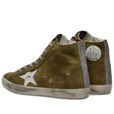 Shop Golden Goose Francy Suede Hi Sneaker In Green