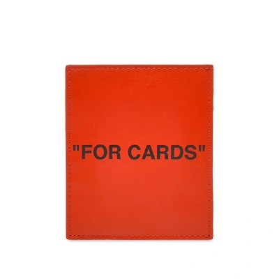 Shop Off-white Quote Cardholder In Orange