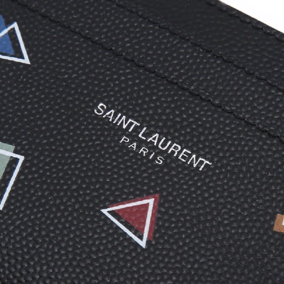 Shop Saint Laurent Candy Print Card Holder In Black