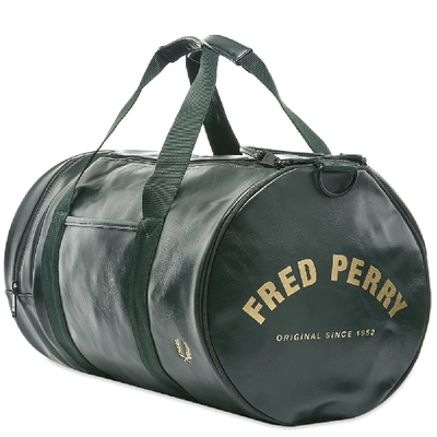 Shop Fred Perry Authentic Tonal Barrel Bag In Green