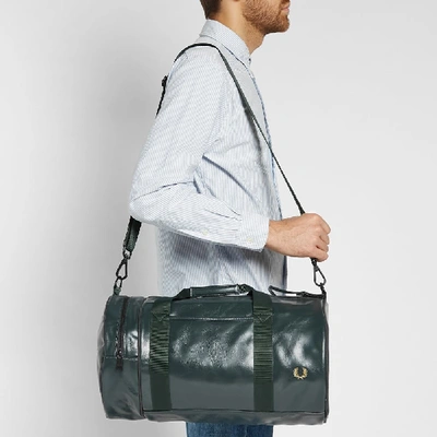 Shop Fred Perry Authentic Tonal Barrel Bag In Green