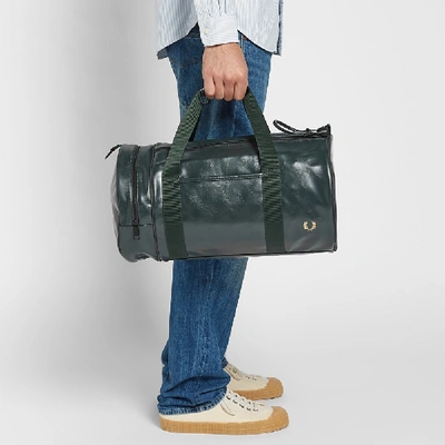 Shop Fred Perry Authentic Tonal Barrel Bag In Green