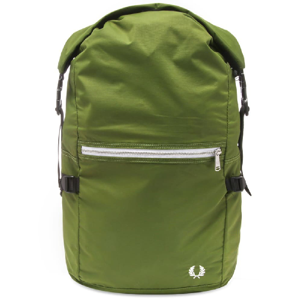 fred perry roll top backpack