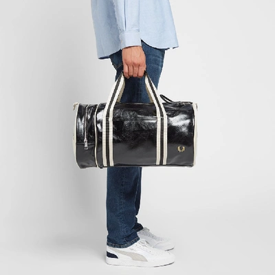 Shop Fred Perry Authentic Classic Barrel Bag In Black