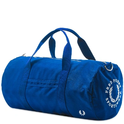 Shop Fred Perry Laurel Logo Barrel Bag In Blue