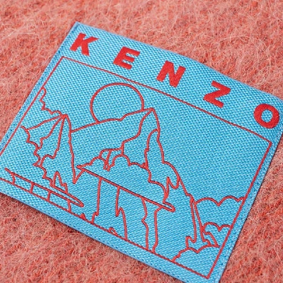 Shop Kenzo Striped Scarf In Orange