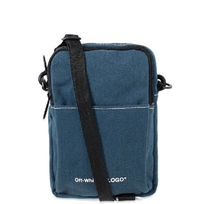 Shop Off-white Denim Hip Bag In Blue