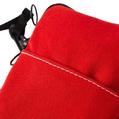 Shop Off-white Denim Hip Bag In Red