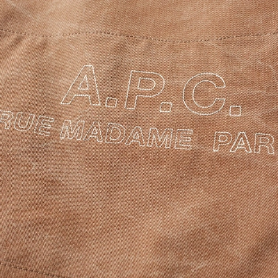 Shop Apc A.p.c. Igor Stitch Tote Logo Bag In Brown