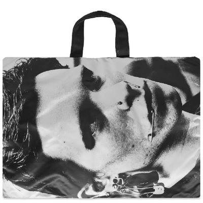 Shop Eastpak X Raf Simons Boy Poster Tote Bag In Silver