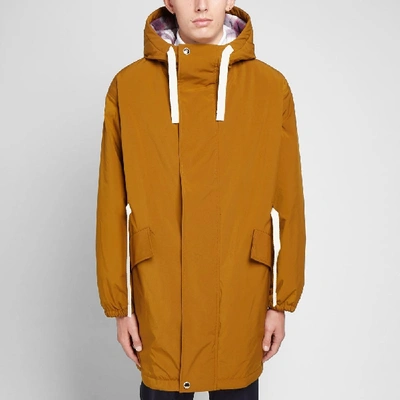 Acne Studios Tech-twill Fishtail Parka Olive Green/taupe Grey In