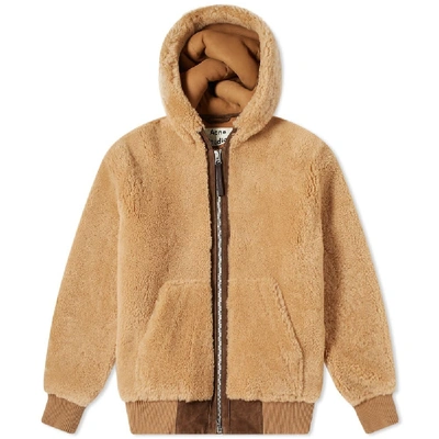 Shop Acne Studios Leander Shearling Jacket In Brown