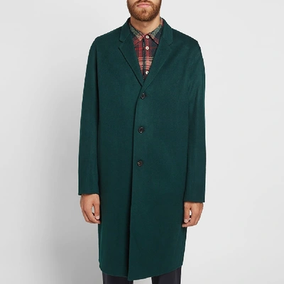 Shop Acne Studios Chad Cashmere Long Coat In Green