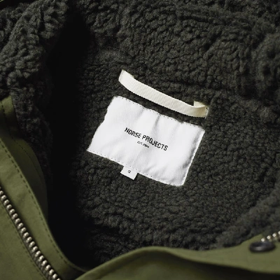 Shop Norse Projects Cambric Nunk Jacket In Green