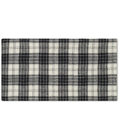 Shop Officine Generale Japanese Wool Check Scarf In Black