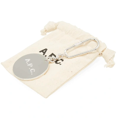 Shop A.p.c. Adrien Keyring In Silver