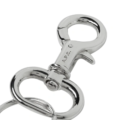 Shop Apc A.p.c. Heads & Tails Keyring In Silver