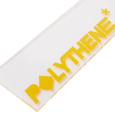 Shop Polythene Optics Clear Acrylic Keyring In Yellow